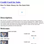 Credit Card For Sale